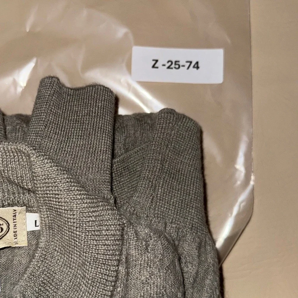Pronto Uomo Firenze Mens L Knit Turtleneck Sweater Pure New Wool Made Italy‎